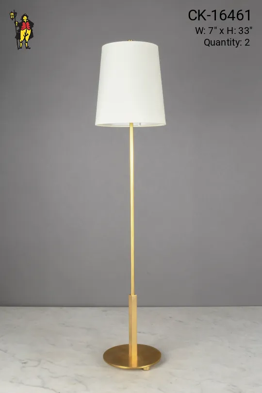 Tall Brass Stick Table Lamp