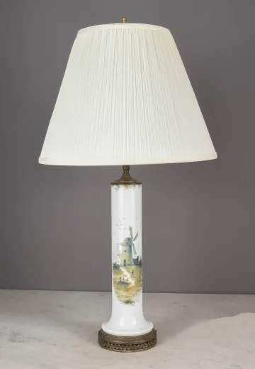 Painted Windmill Ceramic Table Lamp