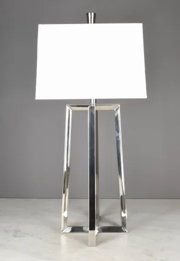 Polished Nickel Modern Table Lamp