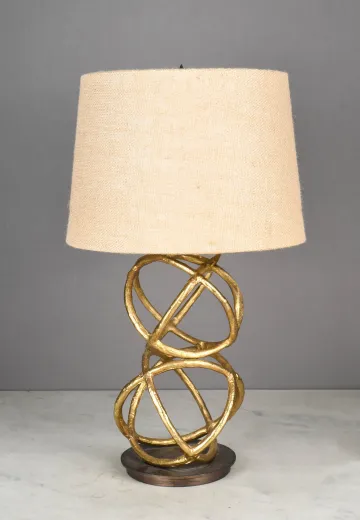 Painted Brass Abstract Table Lamp