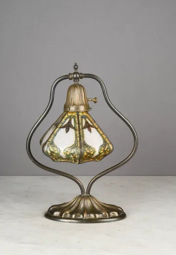 Glass Shaded Single Light Table Lamp