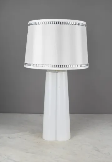 White Glass Modern Table Lamp