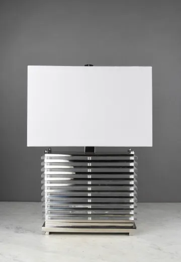Modern Glass Rectangular Table Lamp