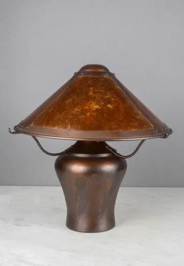 Bronze Mica Shaded Table Lamp