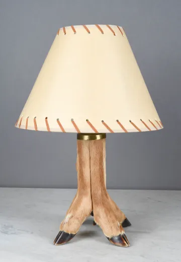 Animal Skin Four Footed Table Lamp