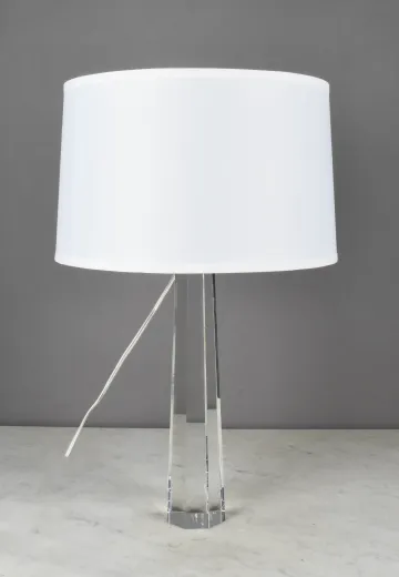 Hexagonal Cut Crystal Table Lamp