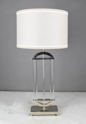 Polished Nickel Modern Table Lamp