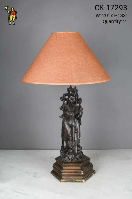 Bronze Statute Table Lamp
