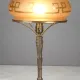 Art Deco Amber Glass Shaded Table Lamp #0