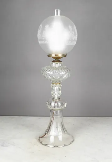 Tall Electrified Gas Style Table Lamp
