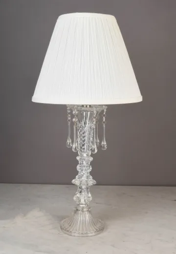 Crystal Table Lamp w/Crystal Drops