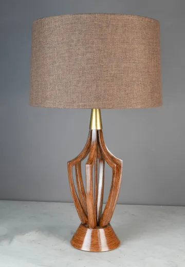 Wooden Mid Century Modern Table Lamp