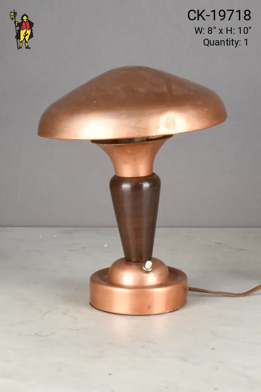 Pewter Metal Shaded Adjustable Table Lamp