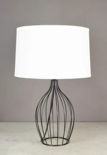 Black Wire Table Lamp