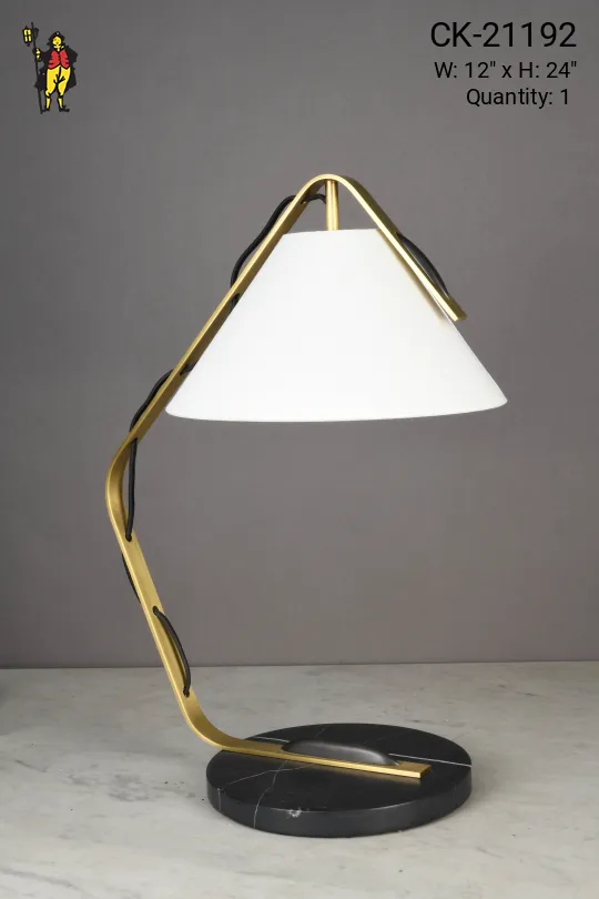 Black & Brass Modern Table Lamp