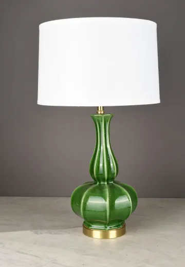 Green Mid Century Modern Ceramic Table Lamp