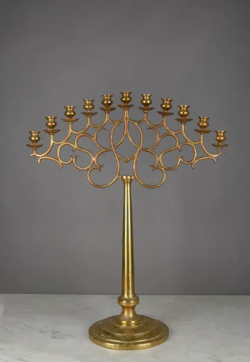 Antique Brass Non-Electrified Table Candle Holder