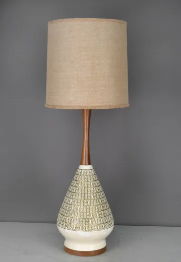Large Mid Century Ceramic Table Lamp
