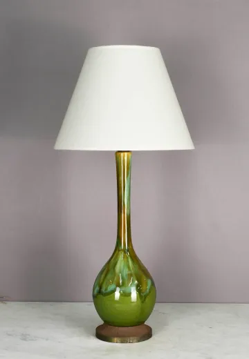 Painted Green Abstract Table Lamp