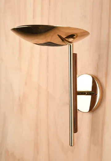Polished Brass Uplight Wall Sconce