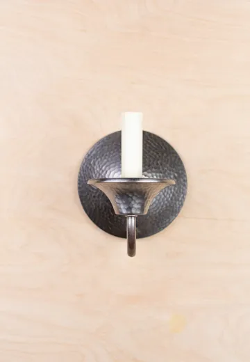 Single Candle Arm Candle Wall Sconce