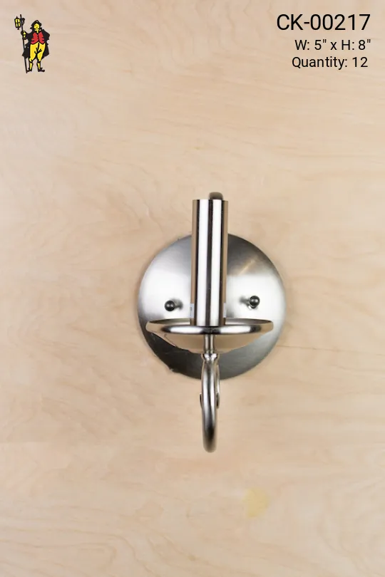 Contemporary Single Candle Silver Wall Sconce
