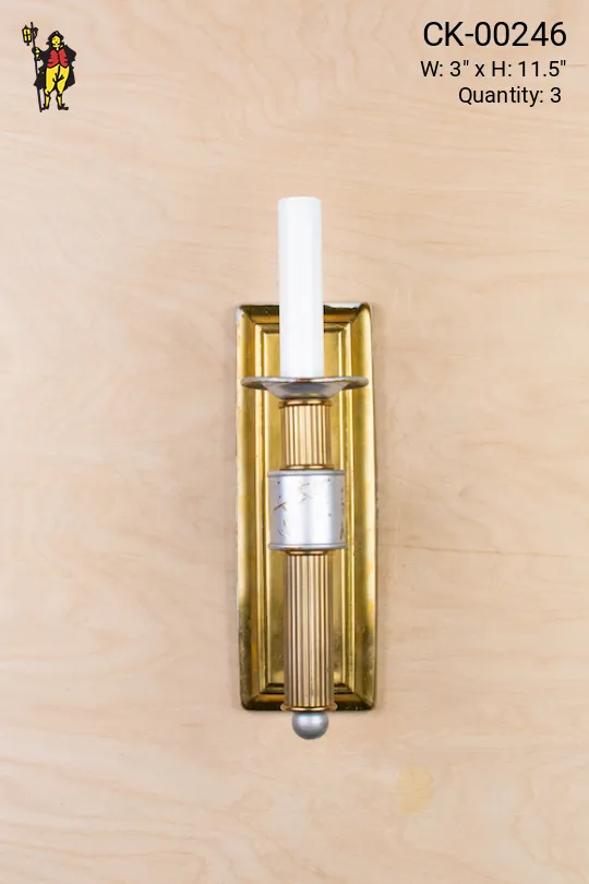 Brass Single Candle Wall Sconce