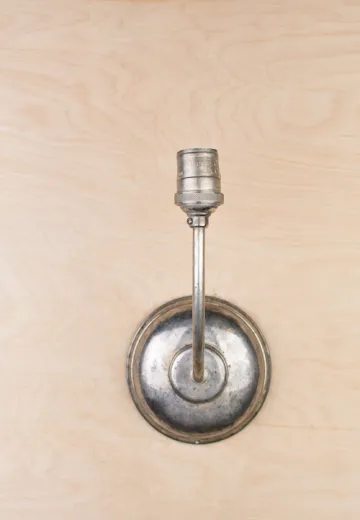 Distressed Nickel One Light Wall Sconce