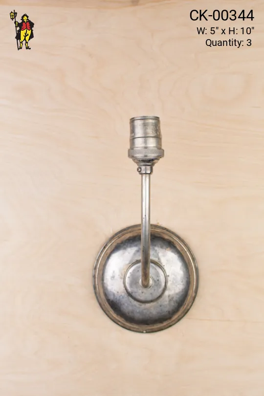 Distressed Nickel One Light Wall Sconce