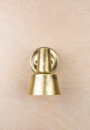 Polished Brass Spotlight Wall Sconce