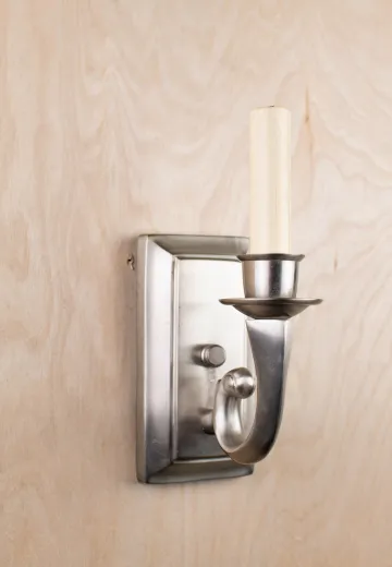Curved Arm Candle Wall Sconce