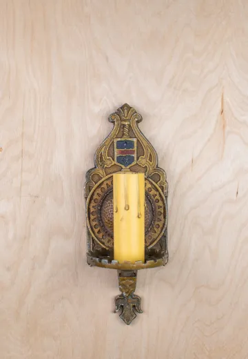 One Light Brushed Brass Wall Sconce (Color Varies)