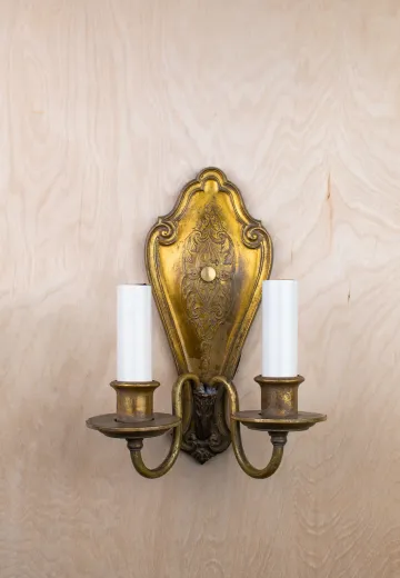 Gothic Two Candle Wall Sconce