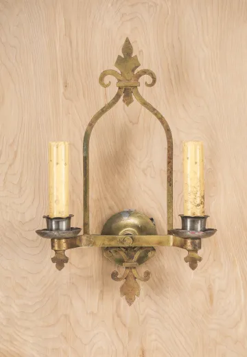 Gothic Two Candle Wall Sconce