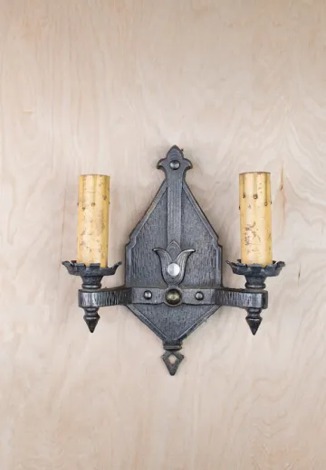 Gothic Two Candle Wall Sconce