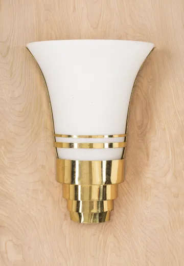 Frosted Glass & Gold Wall Sconce