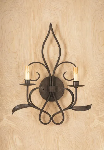 Wrought Iron Gothic Candle Wall Sconce