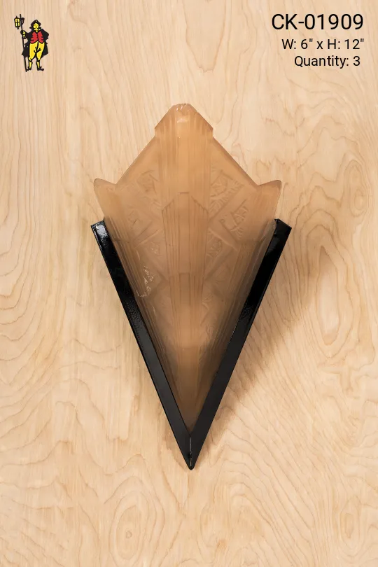 Gothic Amber Glass Wall Sconce