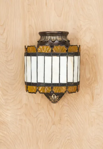 Rounded Art Glass Shade Wall Sconce