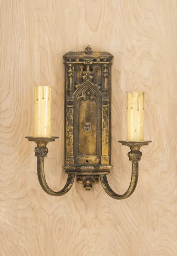 Gothic Two Candle Wall Sconce