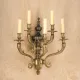 Brass Five Candle Wall Sconce #0