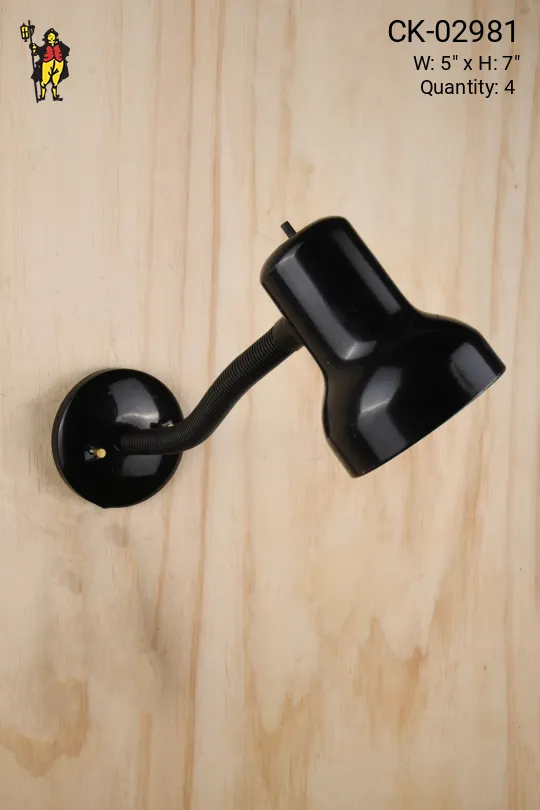 Black Gooseneck Adjustable Wall Sconce