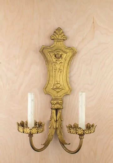 Gothic Two Candle Wall Sconce