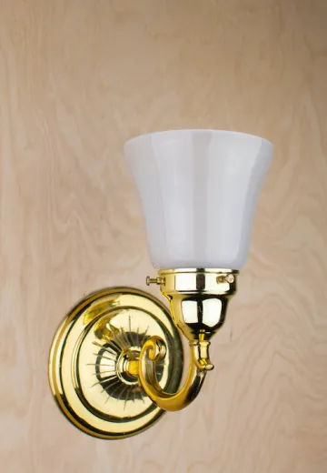 Polished Brass One Light Wall Sconce