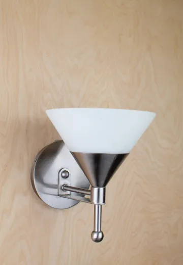 One Light Nickel Wall Sconce