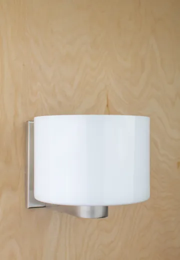 Round Frosted Glass Shaded Wall Sconce