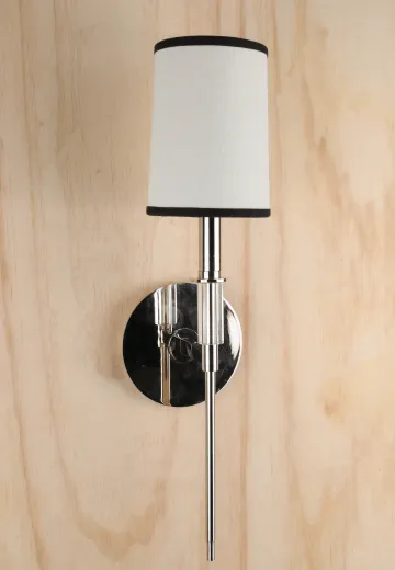 Modern Polished Chrome Single Candle Wall Sconce