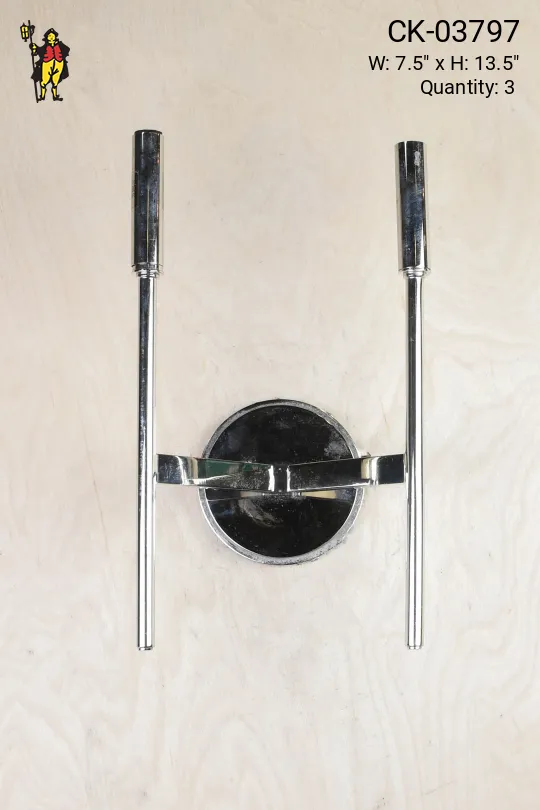 Chrome Two Light Contemporary Wall Sconce