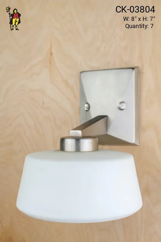 Straight Arm Contemporary Wall Sconce w/Globe Shade