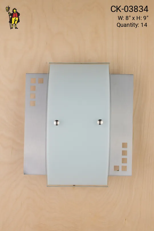 Contemporary Nickel & Rounded Glass Wall Sconce